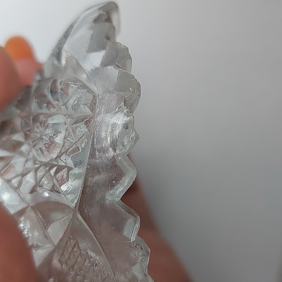 Vintage Clear Glass Footed Compote/Pedestal Candy Dish by Nucut - Picture 6 of 6